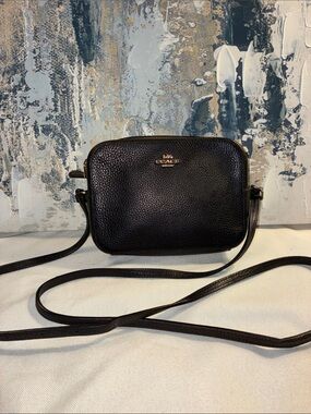 Coach mini Jamie Black Pebbled Leather Crossbody Camera Bag